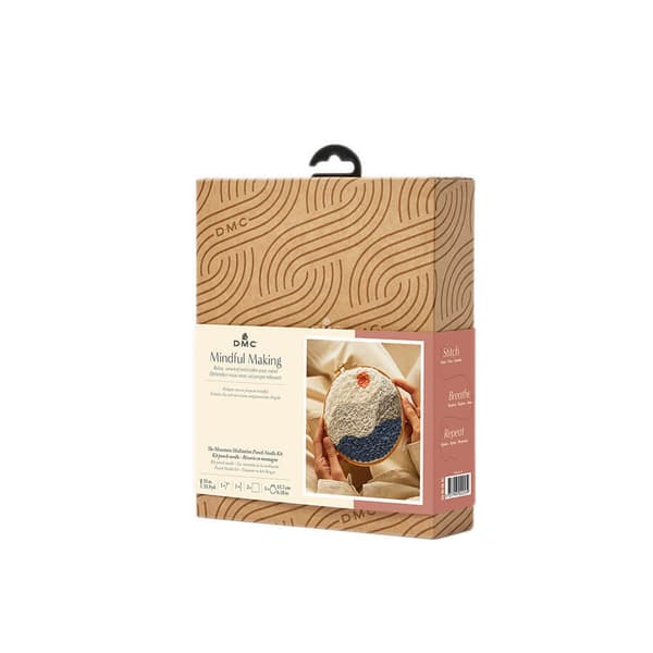 Punch needle kit med bergsmotiv 15 x 15 cm DMC Mindfulness