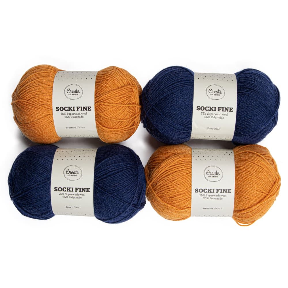 4-pack Color Pack Socki Fine 100 g Blue Sunset Adlibris