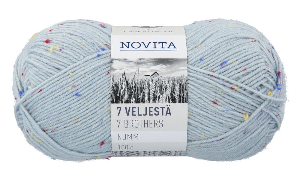 7 Bröder Nummi Garn Ullmix 100 g Juvelvinge 949 Novita