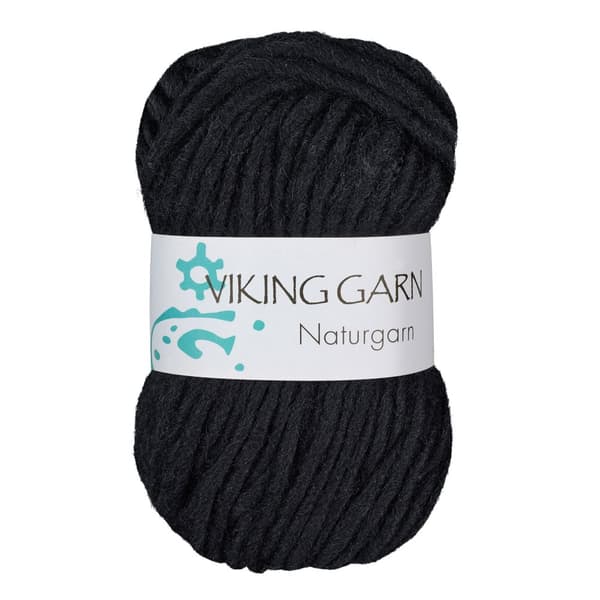 Naturgarn 50 g Svart 603 Viking Garn