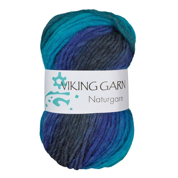 Naturgarn 50 g Multi marin/turkos 627 Viking Garn