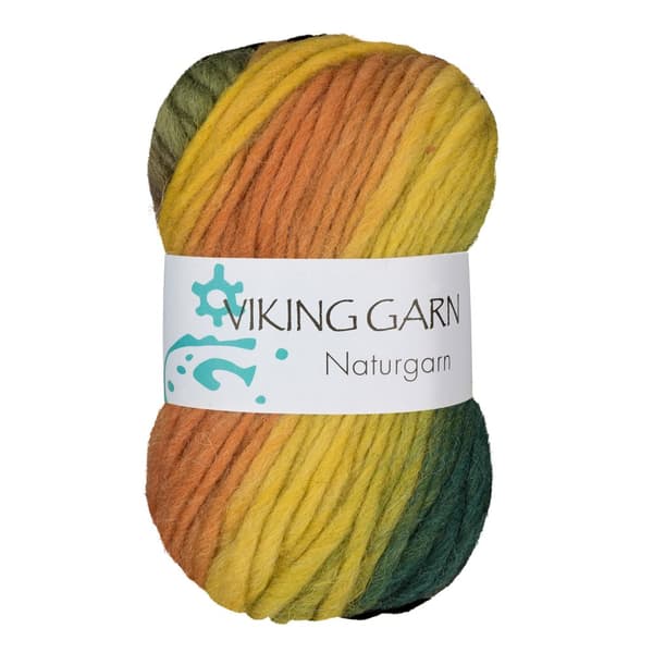 Naturgarn 50 g Multi grön/gul 634 Viking Garn