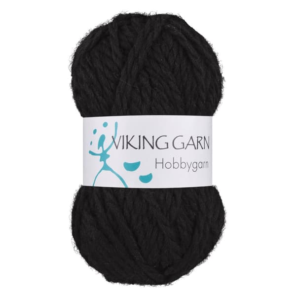 Hobbygarn 50 g Svart 903 Viking Garn