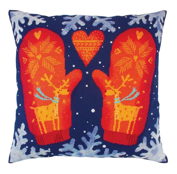 Kuddfodral vinter vantar 40x40 cm RTO