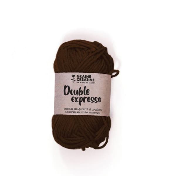 Fil av bomull Amigurumi Brun Dubbel espresso