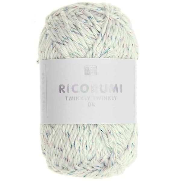 Rico Design bomullsvirkat garn - Ricorumi - 25g Shiny Rainbow
