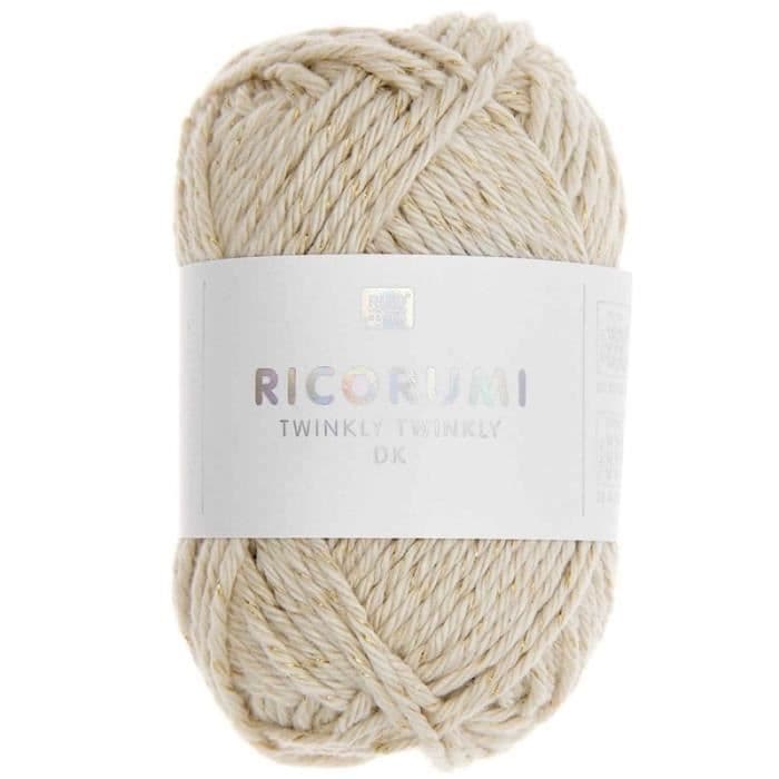 Rico Design virkad bomullstråd - Ricorumi - 25 g Shiny Beige