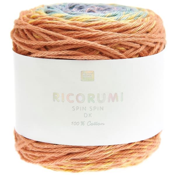 Garnnystan - RICO DESIGN - Spin Spin - 50 g - 115 m - Neutral Regnbåge