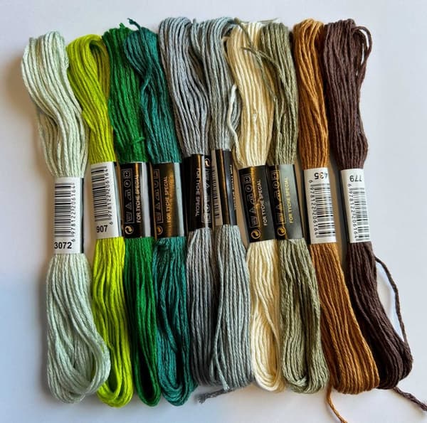 broderi garn 10 färger allmix