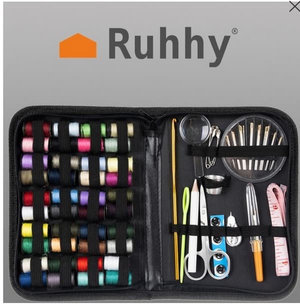 128 pcs. Ruhhy 19457 - Deluxe-sett med sytilbehør i veske | Vaskemaskin