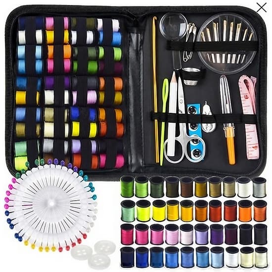128 pcs. Ruhhy 19457 - Deluxe-sett med sytilbehør i veske | Vaskemaskin