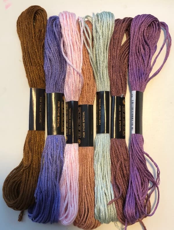 broderi garn 7 färger allmix alla