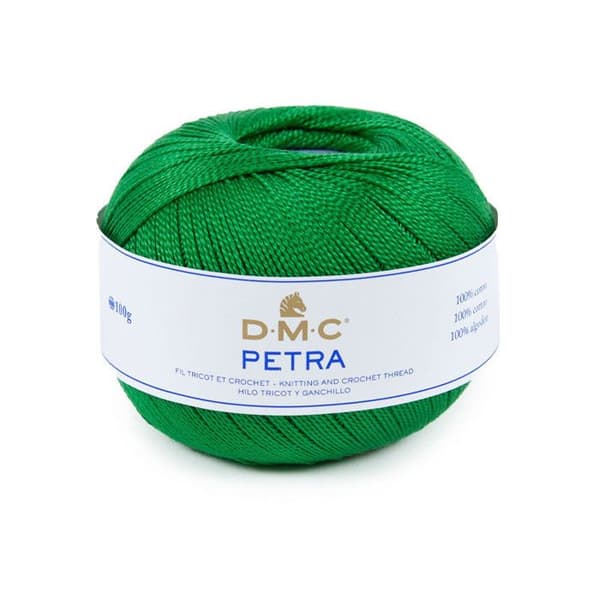 Kula av ull - 100% bomull - Grön - 5700 - DMC - Petra - Storlek 5