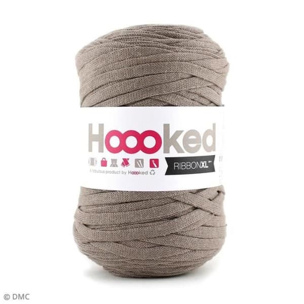 XL bandgarn - HOOOKED - Jersey Beige - 120 m - 80% bomull - Stickning och virkning
