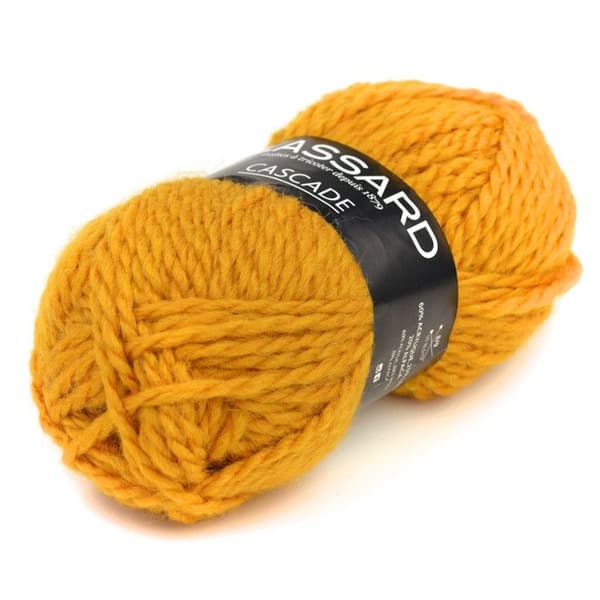 Garn - PLASSARD - Cascade Mustard Yellow (43) - 100g - Nålar 8 och 9