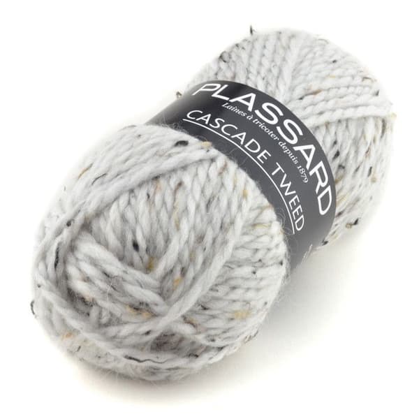 Ull - Plassard - Cascade Tweed 10 Ljusgrå Tweed - Akryl, Ull, Alpaca, Viskos