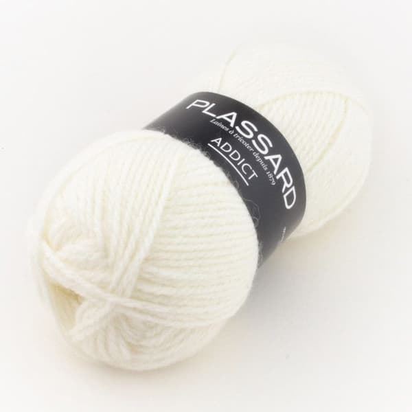 Ull Plassard Addict 02 Off White - Första pris - Akryl, Alpaca, Ull - Blandat - Vuxen - Inomhus