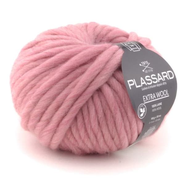 Grov ull märke Extra Wool 377 Rosa 100% Ull