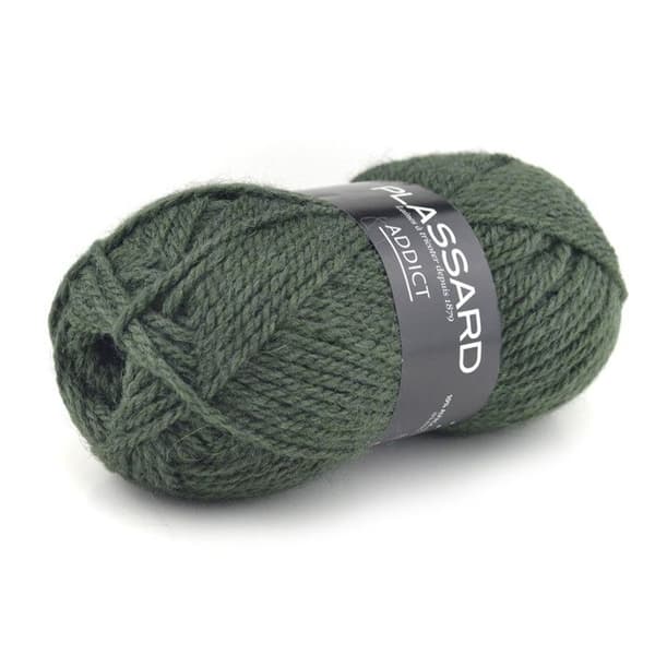 Ull PLASSARD Addict Bottle Green (76) - Första pris - Ull, Akryl, Alpaca - Nålnummer: 4, 4,5