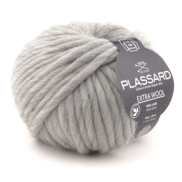 Grosse laine mèche Extra Wool 154 Grå 100% Ull