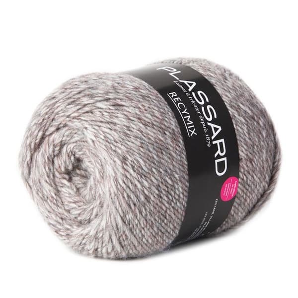 Garn - PLASSARD - Recymix 80 - Naturlig beige - 1 nystan - Tillverkat i Italien