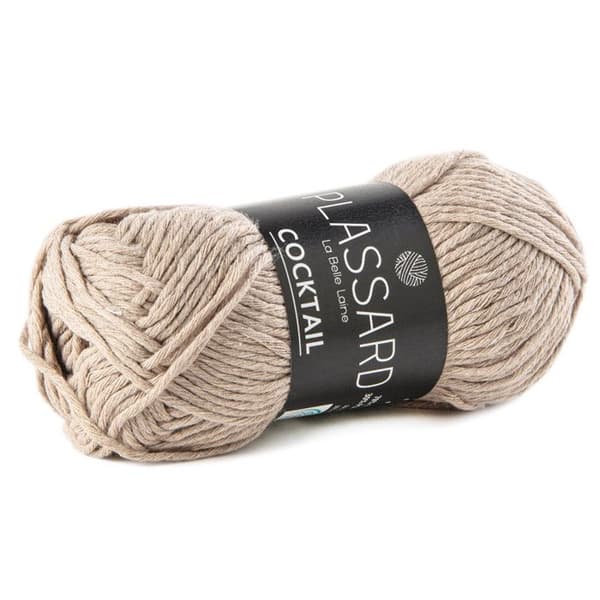 Återvunnet sommargarn Cocktail Beige 80 - PLASSARD - Naturlig ull - Nål nummer 4 - 1 nystan