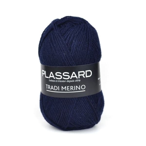 Ull Tradi-Merino Tröja Plassard 27 Marinblå