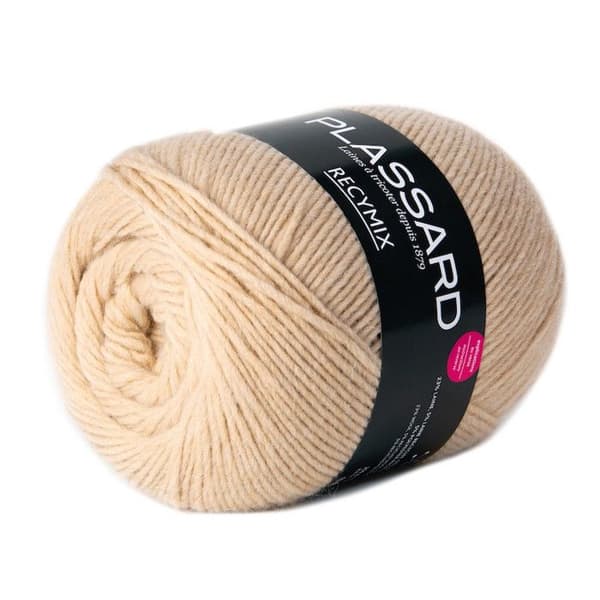 Garn - PLASSARD - Recymix 03 - Beige - 1 nystan - Tillverkad i Italien
