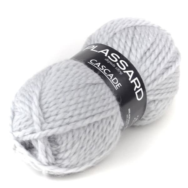 Kula av ull Cascade 04 Ljusgrå - Plassard - Stor boll - Akryl, Ull, Alpaca