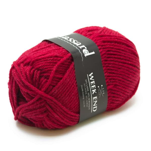 Stickgarn Week End 1255 Röd 50% Ull