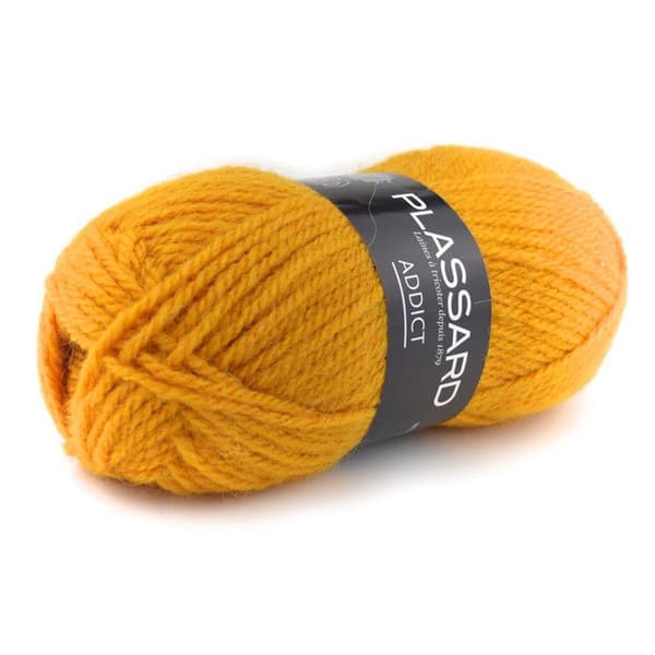 Plassard Addict Wool Sunny Yellow (42) - PLASSARD - Första pris ull - Nålnummer: 4 - Nålnummer: 4,5