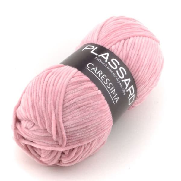 Barngarn / Layette - Plassard - Caressima 30 Ljusrosa - Mikrofiberpolyester - 1 nystan