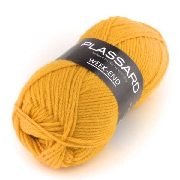 Stickull - Plassard - Week End 0043 - Senap - 50% Ull - Gul