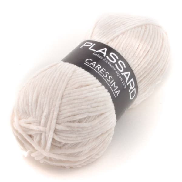 Kula av ull Caressima 02 Off White - Plassard - Barnull / Layette - Mikrofiberpolyester - Türkiye