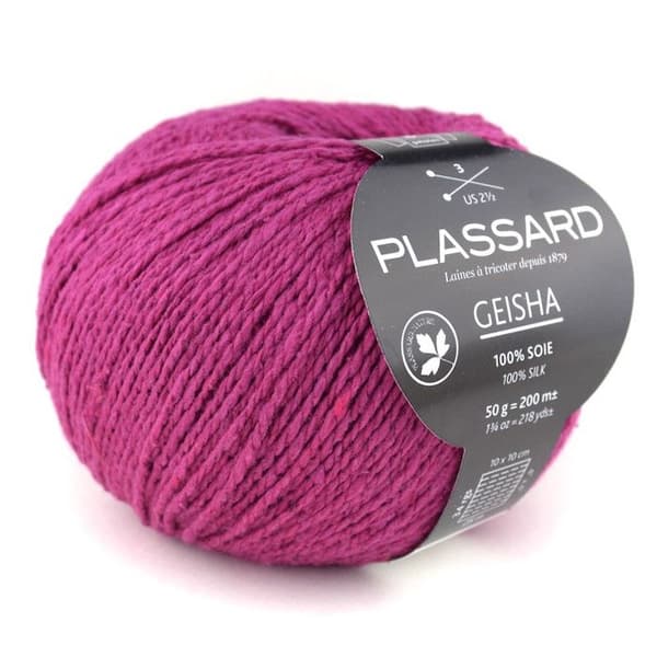 Sommartråd - PLASSARD - Geisha 32 - 100% silke - Färg Rosa - Nål N°4