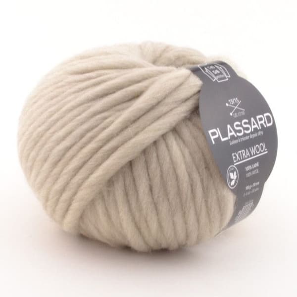Kula av ull Extra Ull 003 Sand 100% Ull - Plassard Beige