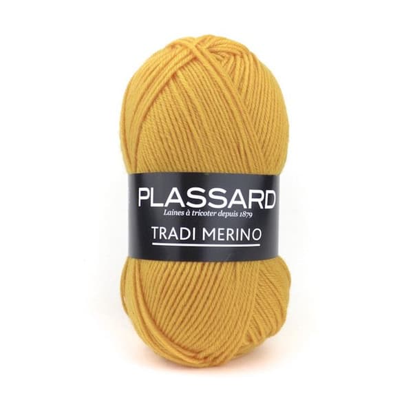 Ull Tradi-Merino Tröja Plassard 43 Senapsgul
