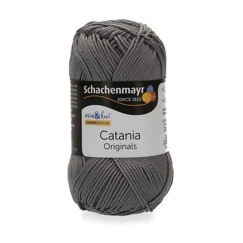 Stickgarn - SCHACHENMAYR - Catania grå - 100% bomull - virkad ullboll