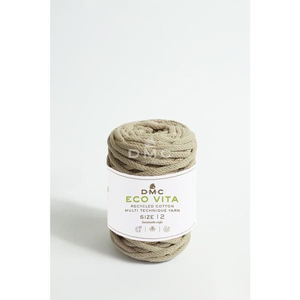 Eco Vita Återvunnen bomullstråd 12mm 250g Kol. 03 Beige