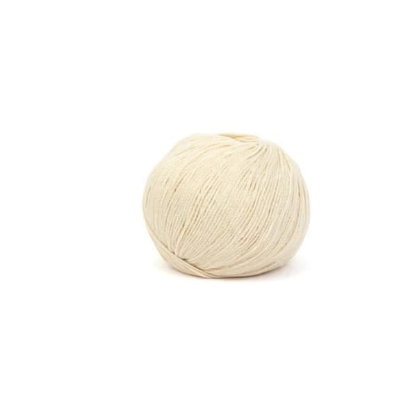 Återvunnet bomullsgarn - DMC - Eco Vita 3mm - 100g - Färg 003 beige - Stickning och virkning