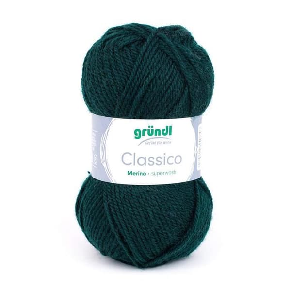 Stickgarn - Gründl - 3488 Classico - 50% Ull - 50g - Färg Gran
