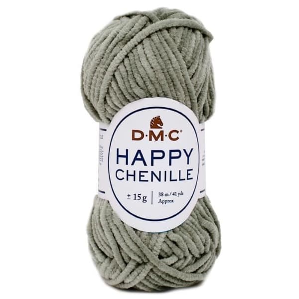 Fil velours - DMC - Happy Chenille - 15 g - 100 % polyester - Grön Mousse N°23