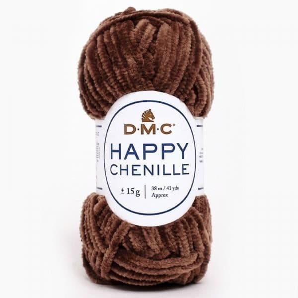 Pelote Amigurumi - DMC - HAPPY CHENILLE - 15g - Châtaigne - 100% Polyester