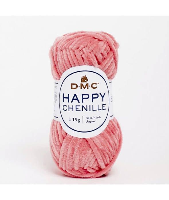 Pelote HAPPY CHENILLE för Amigurumi, mini pelote 15g, DMC 13 Rosa