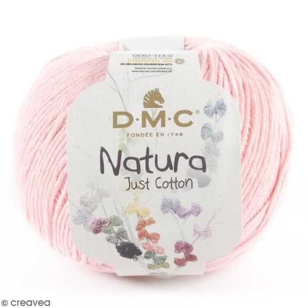Stickgarn - DMC - Natura - 50 gr - 100% bomull - Rosé Dragée