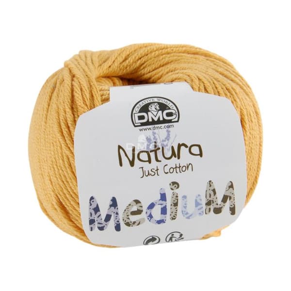 Virknålsgarn - DMC - Natura Medium - 100% bomull - 32 färger - Orange Tangerine Nr 10