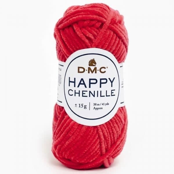 Pelote Amigurumi - DMC - HAPPY CHENILLE - 15g - Röd - 100% Polyester