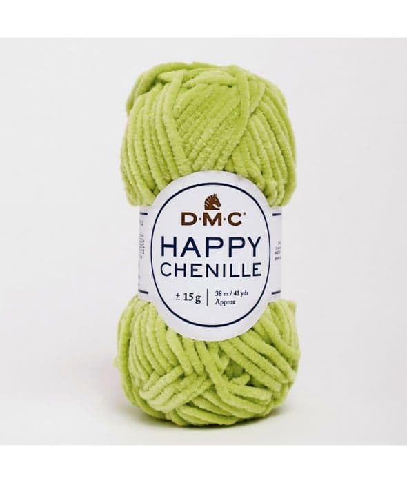 Pelote Amigurumi - DMC - HAPPY CHENILLE - 15g - Grön - Oeko-Tex
