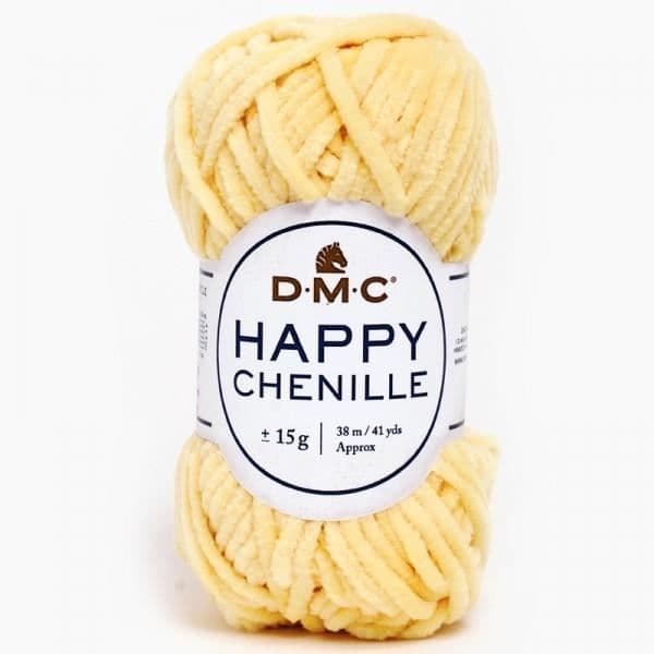 Pelote Amigurumi - DMC - HAPPY CHENILLE - 15g - Ljus gul - 100% Polyester