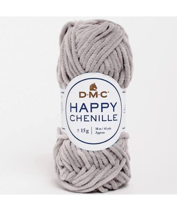 Velourtråd - DMC - Happy Chenille - 15 g - 100% polyester - Mörkgrå
